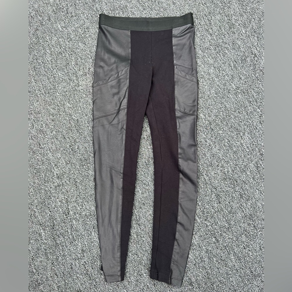 BCBGMaxAzria Faux Leather Panel leggings